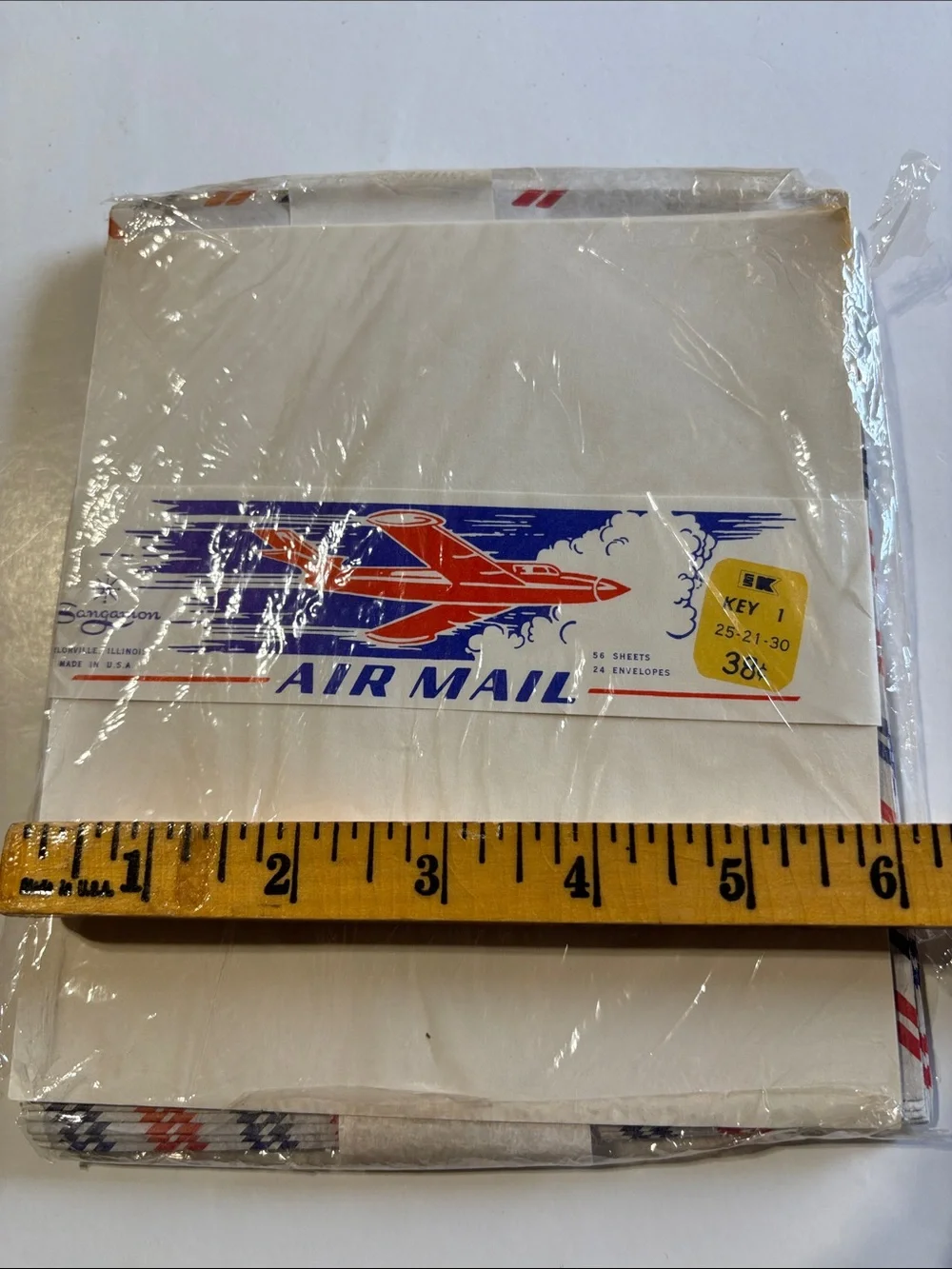 Vintage Air Mail Stationery Set Plane Graphic Junk Journal Envelopes VTG